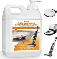 Fast-Drying Floor Cleaner – 85 FL OZ for Stains & Grime with Invigorating Orange