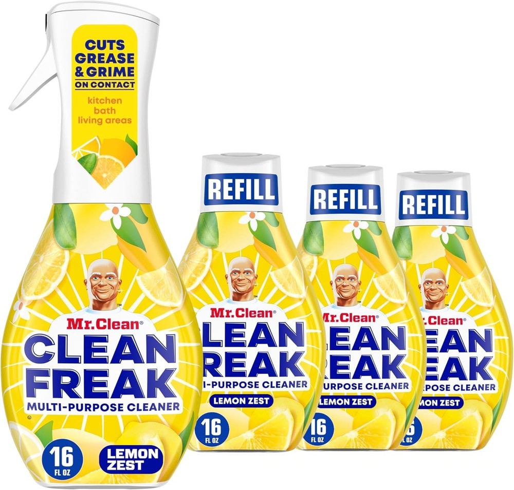 Mr Clean Clean Freak Multi Surface Cleaner Spray Lemon Zest 16 Fl Oz Pack of 4