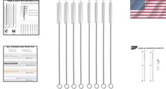 Food-Grade Stainless Steel Straw Cleaners – 8-Piece Set for Convenient Use