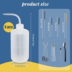 Spray and Small Parts Cleaning Kit 24 Pieces with 3 Bottles and 21 Brushes