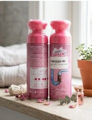Foam Drain Cleaner Clog Remover for Sink/Drain, Floral Scent 430g (2 Pack)