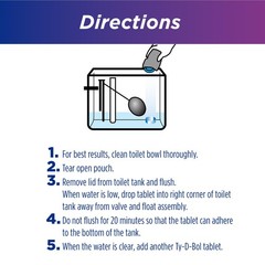 TyDBol BleachFree Toilet Bowl Cleaner Tablets, Lavender & Blue, 10 Pack