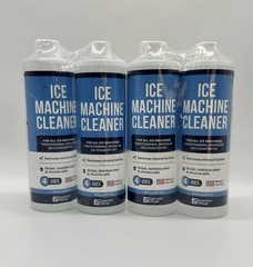 4 Pack Essential Values Ice Machine Cleaner Descaler 16oz 4 Uses USA Made