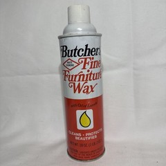 VTG DISCNTD WHITE DIAMOND BUTCHERS FINE FURNITURE WAX WITH OIL OF LEMON 18oz NOS