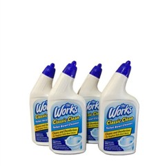 4 Packs The Works Toilet Bowl Cleaner 24oz each FAST SHIPPING
