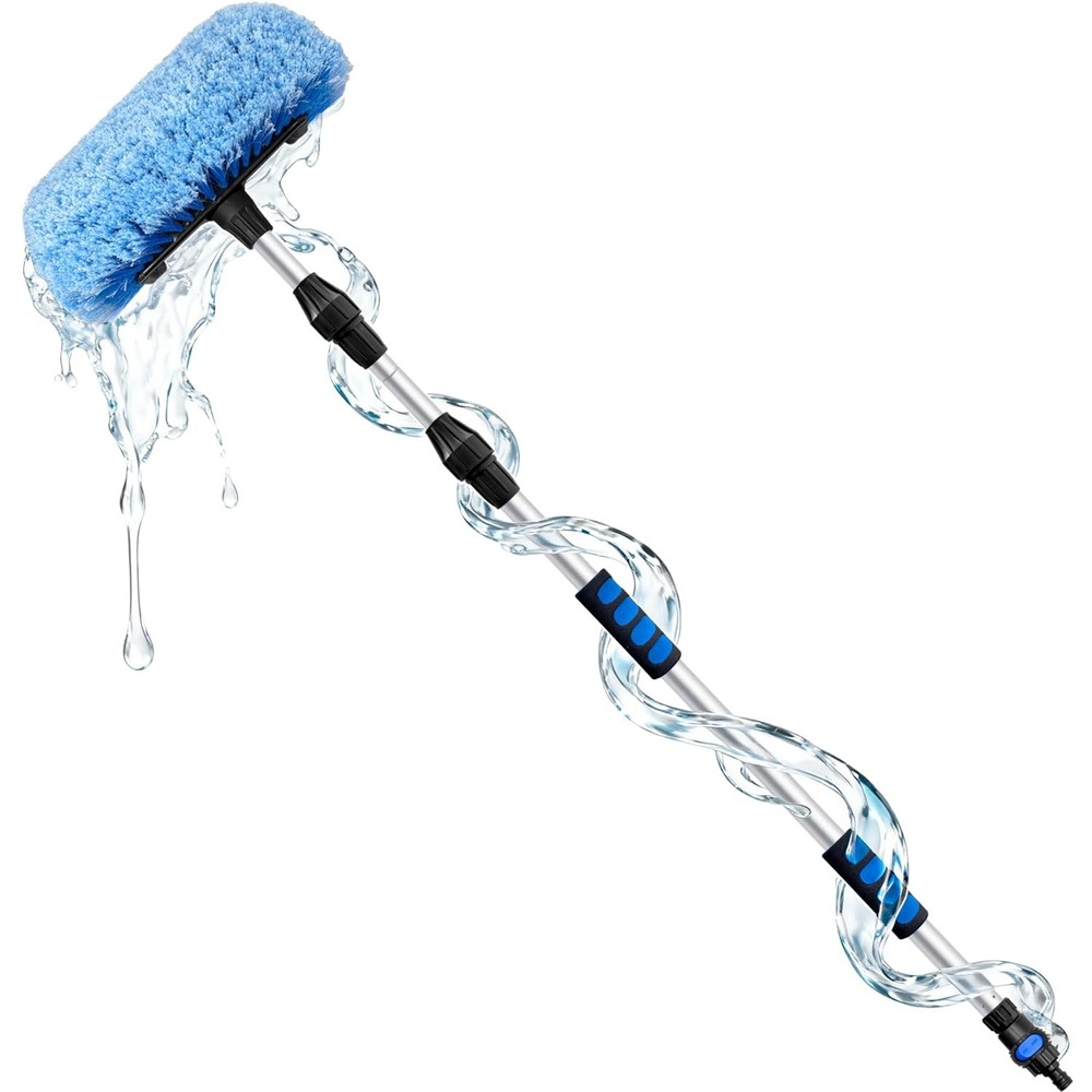 512 Foot 20ft Reach Car Wash Brush with 12Inch Soft Bristle, On/Off Switch Te…