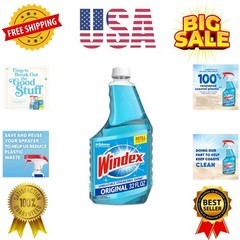 Windex Glass and Window Cleaner Spray Bottle, Bottle Made of 100% Recycled Pl…