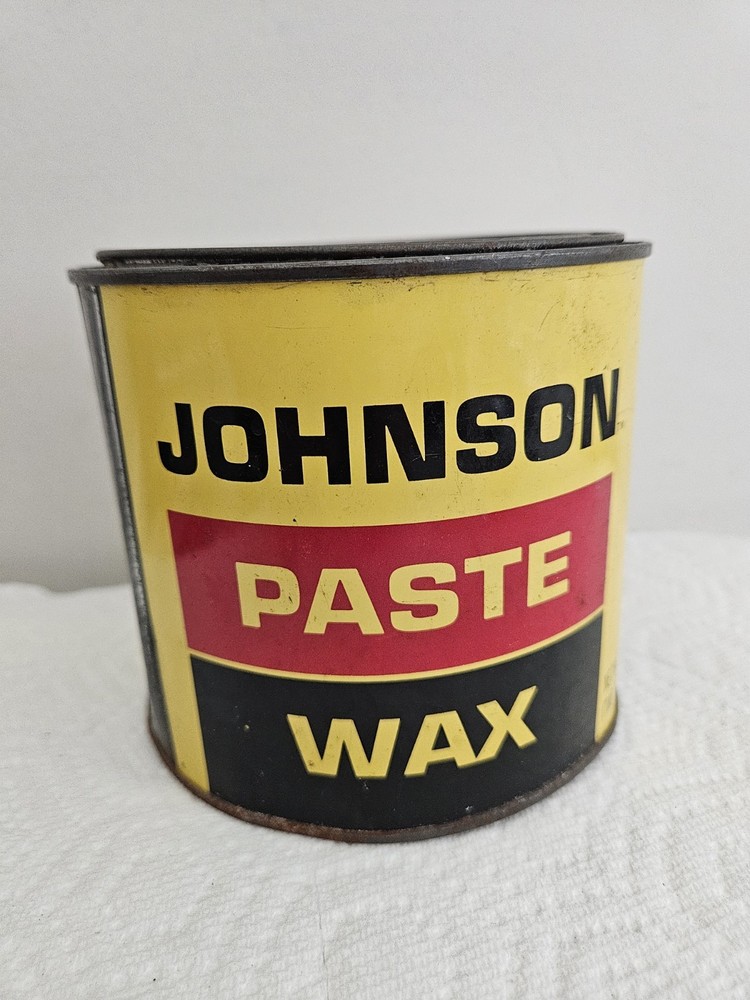 Vintage SC Johnson’s Paste Wax Discontinued Formula 32 oz Size Half Full Dented