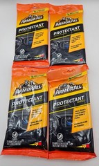 4 Packs Armor All Protectant Wipes in a Pouch 20-Count Each