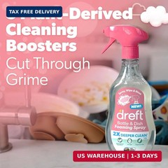 Dreft Foaming Baby Bottle and Dish Cleaning Spray, Plant-Derived Formula, 18 Fl