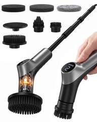Electric Spin Scrubber for Bathroon,IPX7 Cordless Cleaning Brush with 6 Repla…