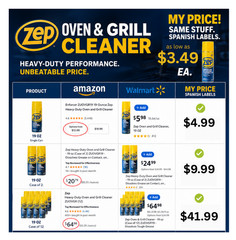 Zep Heavy-Duty Oven and Grill Cleaner ZUOVGR SPANISH 19 oz. (12) cans en espanol