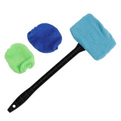 3X Window Windshield Cleaning Wash Tool Microfiber Car Wiper Cleaner Glass Brush