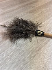Feather Duster Cleaning Tool Ostrich Feathers Texas Feathers Vintage Wood
