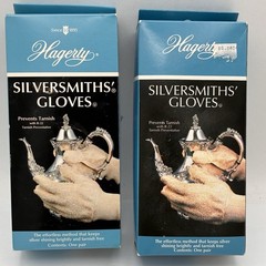 Lot of 2 Hagerty Silversmiths Gloves New In Box Tarnish Preventative Silver Care