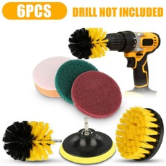 6pcs Drill Brush Power Scrubber Attachments Carpet Tile Grout Clean Any Surface