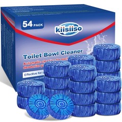 54 PCS Multipurpose Blue Toilet Bowl Cleaners Tablets Drop In Tank Deodorizer