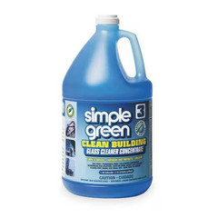 Simple Green Liquid Glass Cleaner, 1 gal., Blue, Unscented, Jug, 2 PK