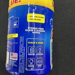 Glass Plus Brand Wipes. 160 Count Container