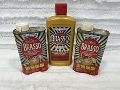 3 Vintage Brasso Metal Tin & Polish Collectibles Used Prop READ