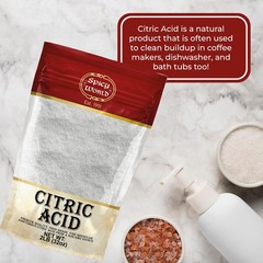 Citric Acid 2 LB Bag 100% Pure Food Grade Non-GMO Powder for Cleaning Bath Bombs