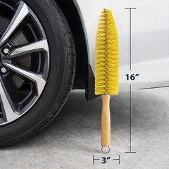 Wheel Spoke Brush for Rims & Wheels – Cone Shape for Cleaning Crevices & Hard
