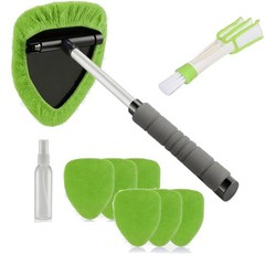 Windshield Cleaning Tool Car Window Cleaner Windshield Cleaner w/6 Reusable Pads