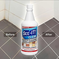 SEE-IT! Grout & Tile Deep Cleaner Brightener & Heavy-Duty Stain Remover Acid-…