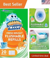 20 Count Flushable Citrus Toilet Cleaner Refills for Effortless Bathroom Care
