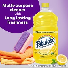 2X Concentrated Lemon Scented Cleaner – Multi-Surface & Bleach-Free, 56 Fl Oz