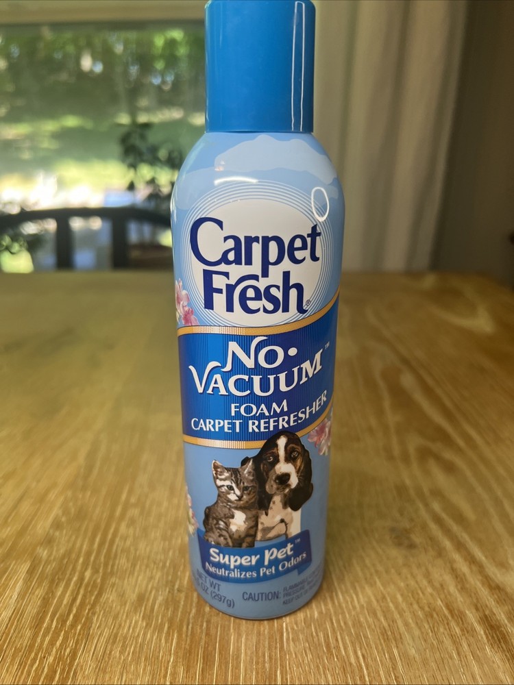 Vintage 1999 Carpet Fresh No Vacuum Foam Carpet Refresher Super Pet 10.5 oz New