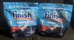 Finish Power 12.9oz Automatic Dishwasher Detergent 32 Tabs Lot of 2