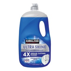 Kirkland Signature Ultra Shine Liquid Dish Soap, Fresh (90 Fluid Ounce).