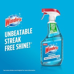 Windex Pack of 6 Glass and Window Cleaner Spray Bottle, Original Blue, 23 fl oz