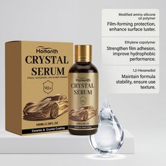 2PCS PTZ Crystal Serum & Window Windshield Glass Oil Film Remover For Car