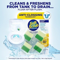 Clear Water In-Tank Toilet Cleaner Duo-Cubes, 4 Count – Anti-Clogging Solution