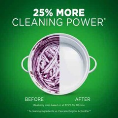 Cascade Complete Dishwasher Pods, Action Pacs Detergent Tabs, Fresh, 100 Count