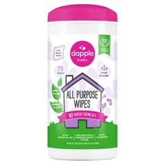 Baby All-Purpose Cleaning Wipes with Lavender Scent – 75 Plant-Based Wipes