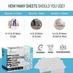 30 Pcs All Natural Floor Cleaner Sheets – Biodegradable And Dissolvable Multi…