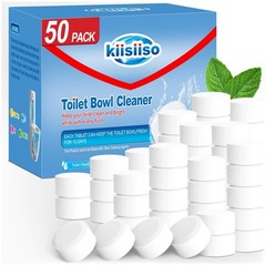 Toilet Bowl Cleaner Tablets 50 PACK, Automatic Bleach Toilet Tank Cleaners, B…