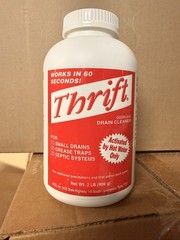 Thrift T-100 2 Lb! Odorless Drain Cleaner, Small Drains Grease Traps Septic Tank