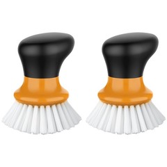 MR.SIGA Dish Scrub Brush, Palm Brush Scrubber with Ergonomic Orange