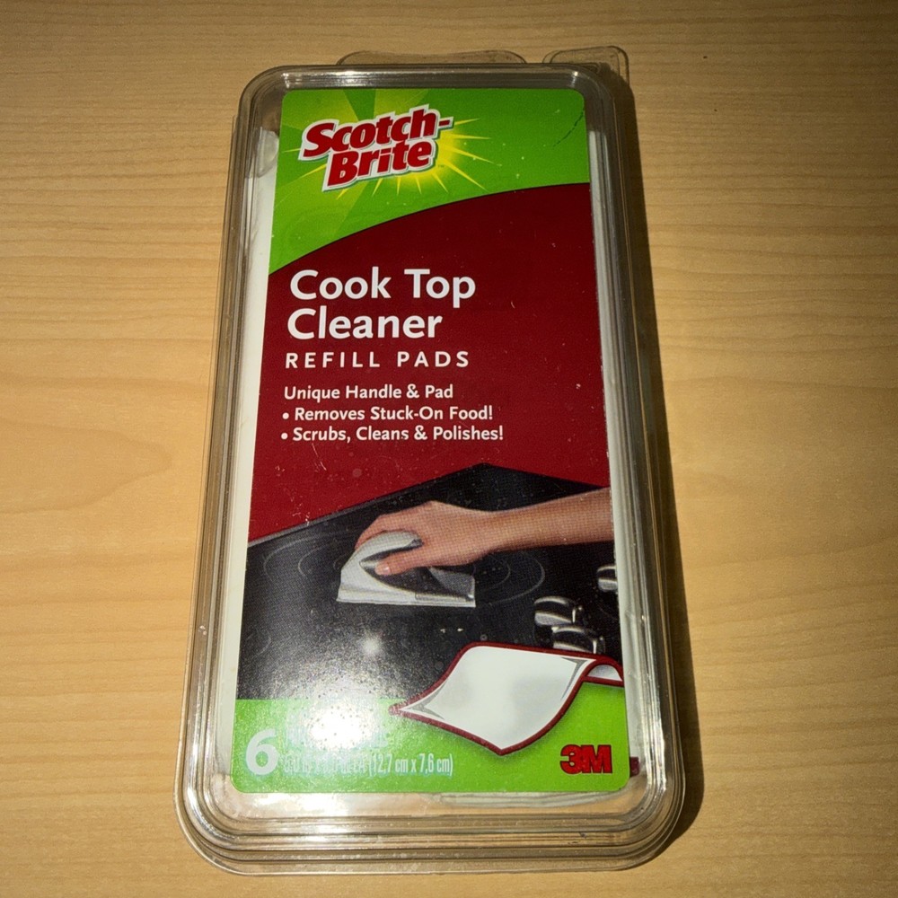 Scotch-Brite 3M Cook Top Cleaner Refill Pads 6-Pack Pre-Moistened Pads