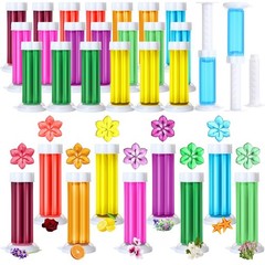 Heigble 30 Pcs Toilet Gels 420 Count 9 Kinds Flower Stamp Bowl Gel Scent Toil…