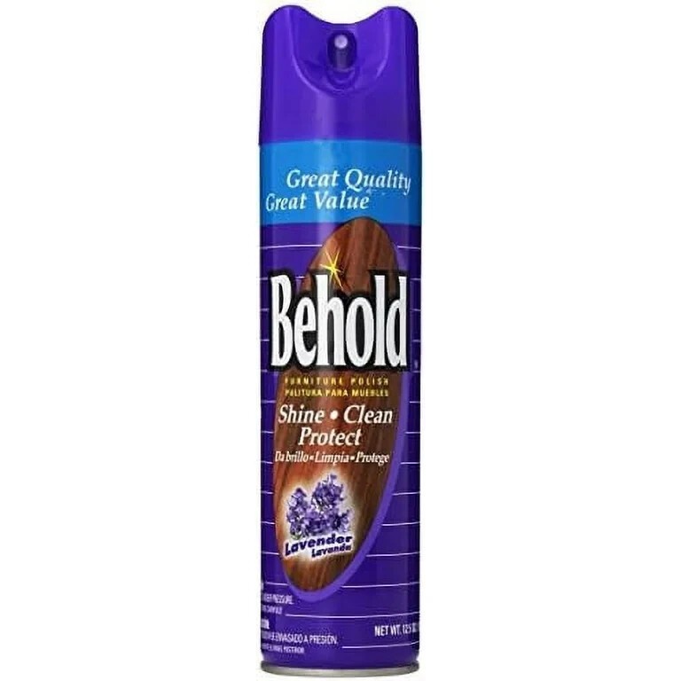 BEHOLD furniture polish shine clean protect lavender 12.5 oz
