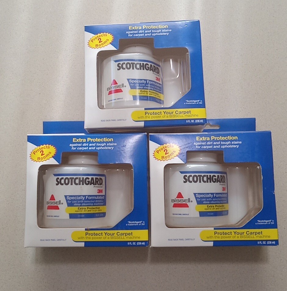 Lot of 3 Scotchguard 3M Protector Carpet Cleaner 8 Fl Oz/Each Bissell Machines