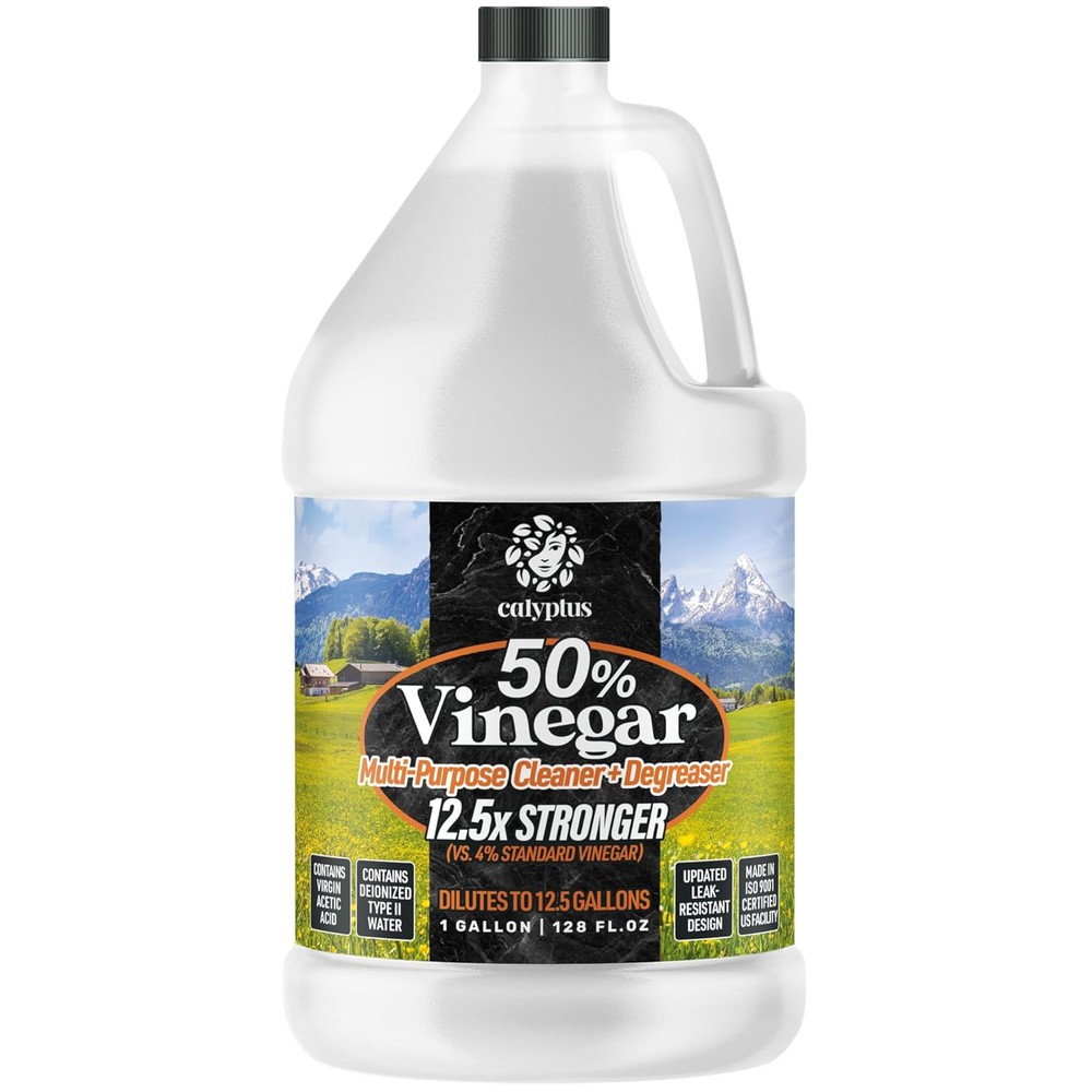 Calyptus 50 Vinegar Concentrate 128 Ounce Ultra Powerful Cleaning Solution