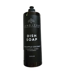 Sand + Fog Dish Soap 25.4 oz Black New Pineapple Coconut Citrus Tropical
