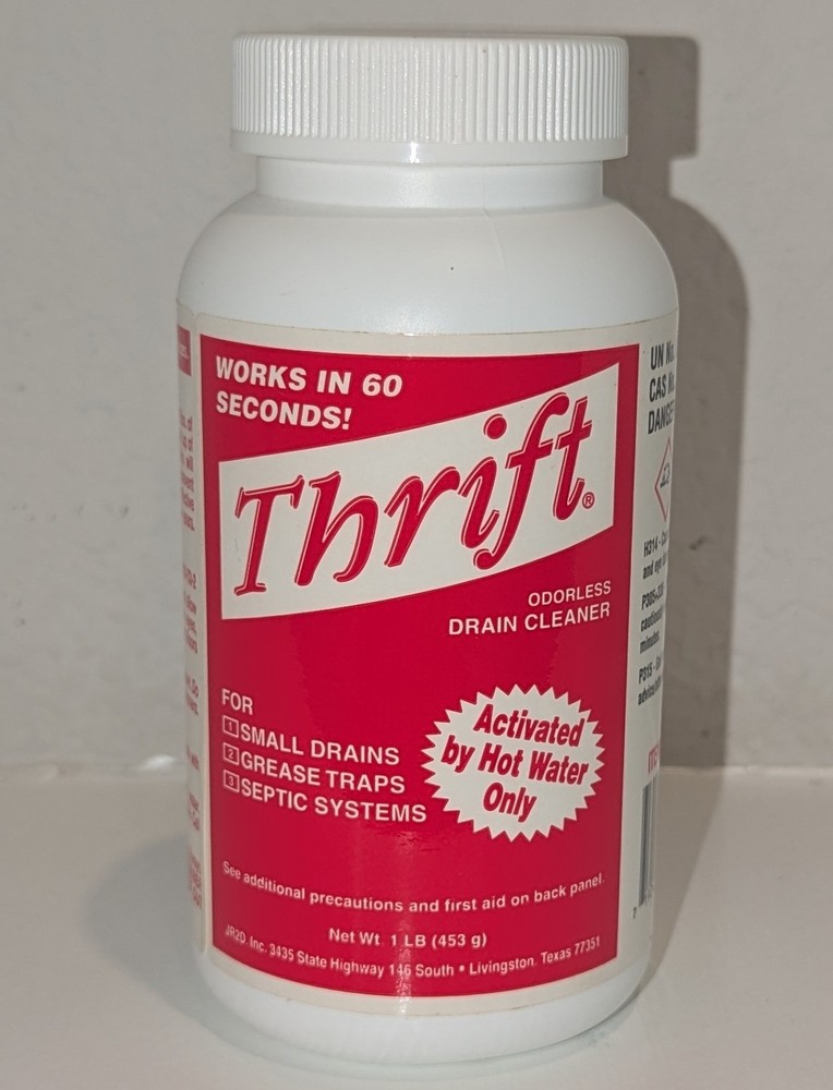 Thrift T-100 Odorless Drain Cleaner, Small Drains Grease Traps Septic Tank T2