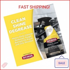 Weiman Heavy Duty Stove and Oven Cleaner and Degreaser for Glass, Ceramic Cookto